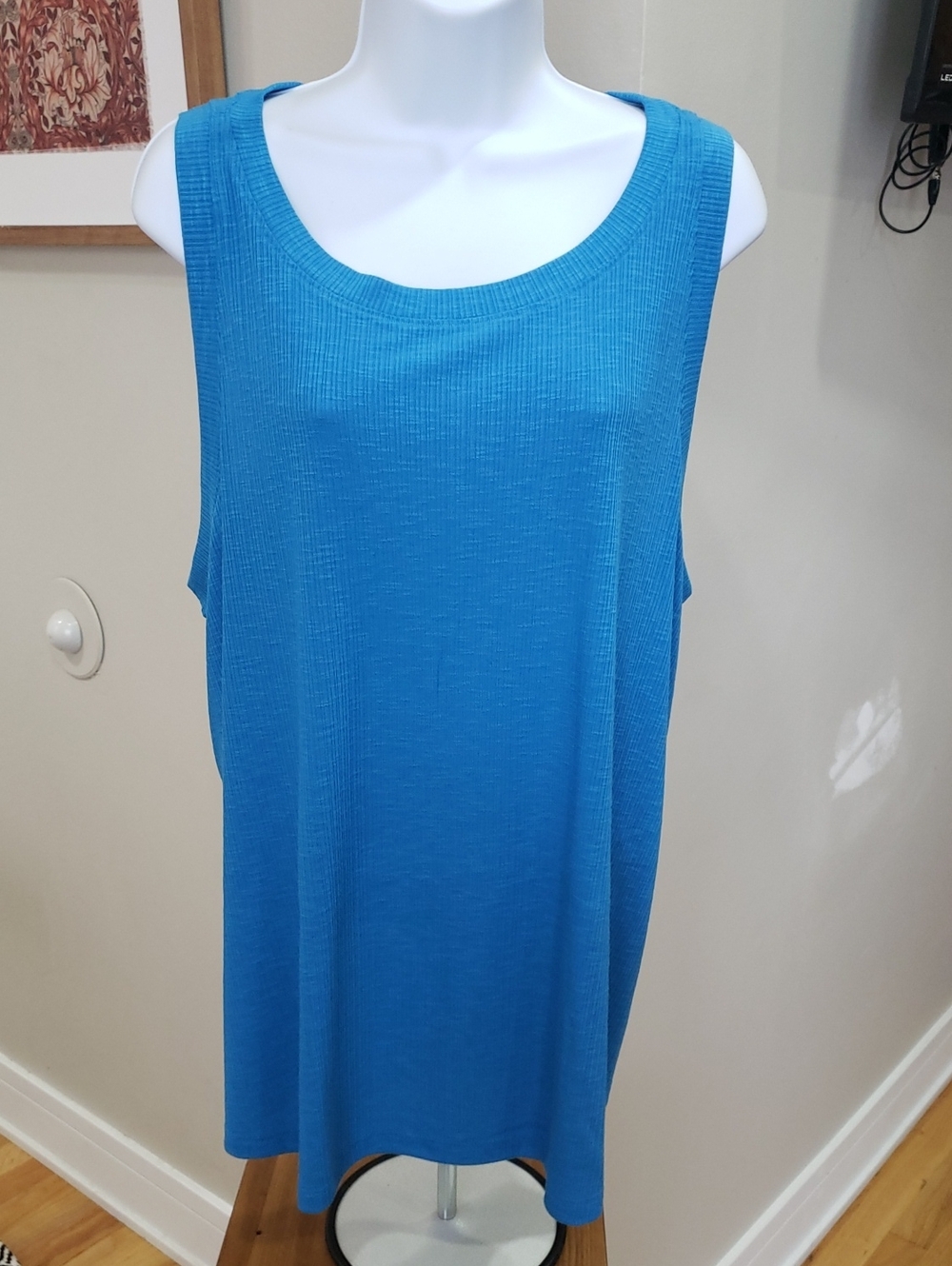 Time and Tru, Teal Scoop Neck Sleeveless Tank, Size 22 XXXL